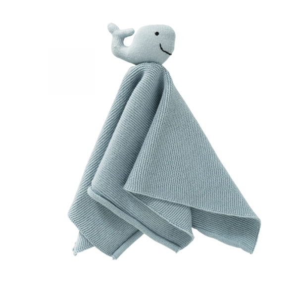 Baby & Mother Cuddly Tissue Whale Blue