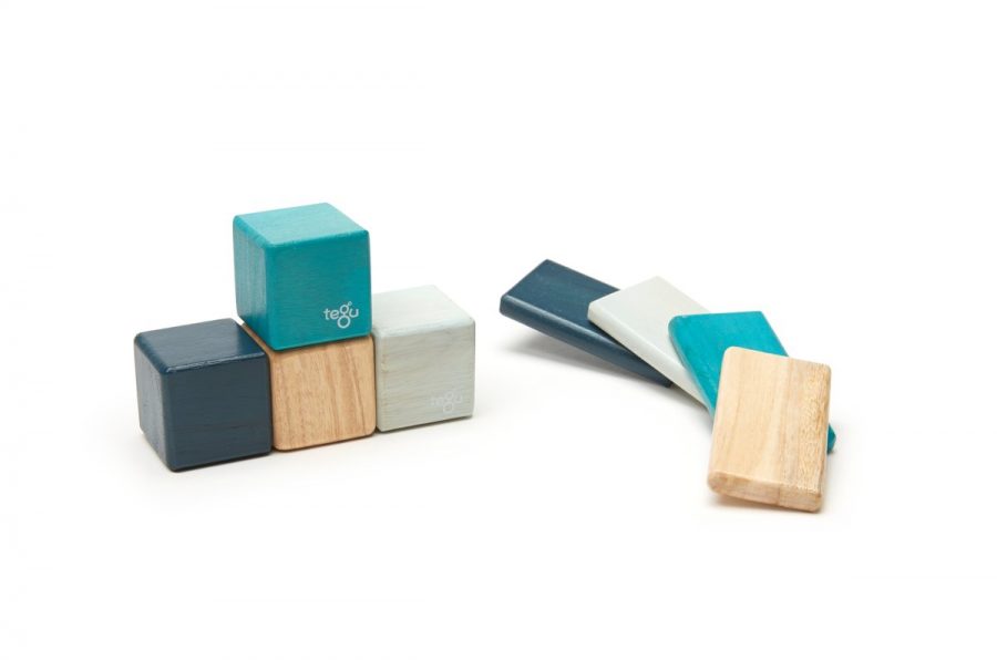 Δημιουργικά παιχνίδια & Κατασκευές Pocket Pouch Magnetic Wooden Blocks in Blues 9
