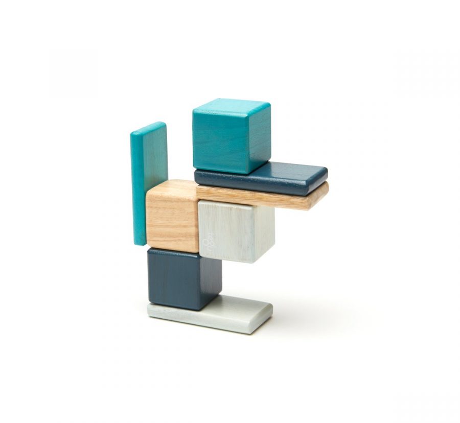 Δημιουργικά παιχνίδια & Κατασκευές Pocket Pouch Magnetic Wooden Blocks in Blues 8