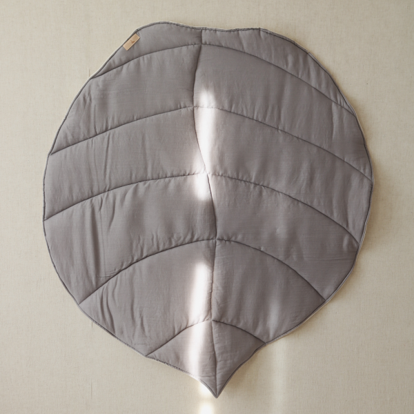 Lifestyle Linen Leaf mat Grey & White