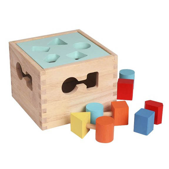 Δημιουργικά παιχνίδια & Κατασκευές Wooden Shape Sorting Cube Box