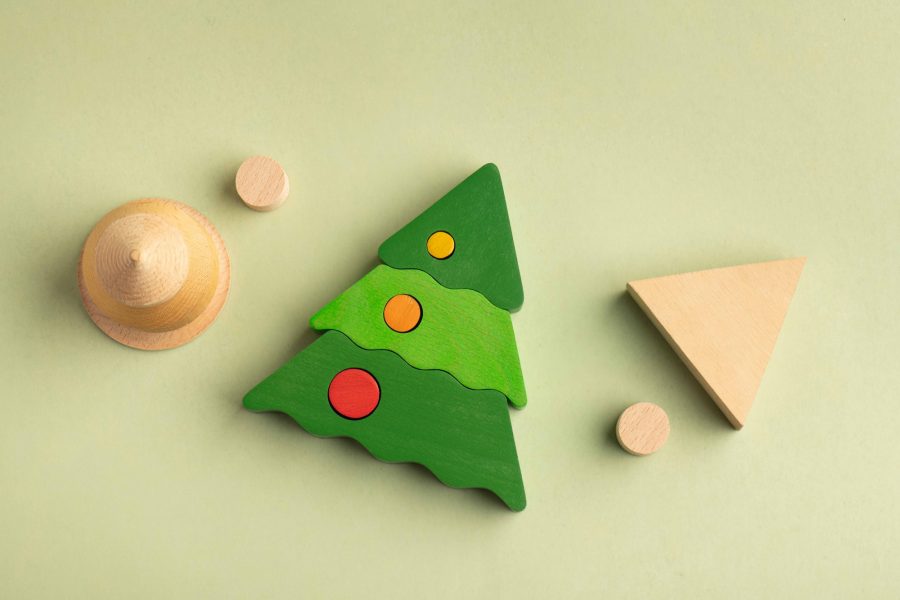 Ξύλινα Παιχνίδια Παζλ στοίβαξης- Χριστουγεννιάτικο δέντρο 3