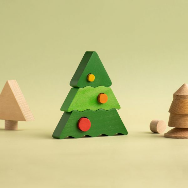 Ξύλινα Παιχνίδια Παζλ στοίβαξης- Χριστουγεννιάτικο δέντρο 53
