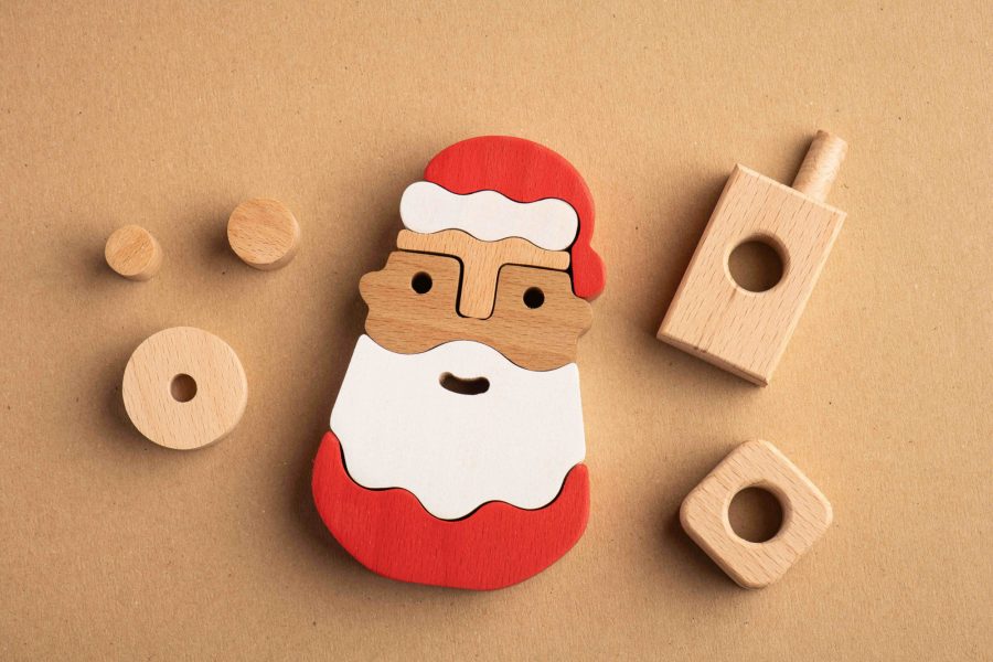Ξύλινα Παιχνίδια Παζλ στοίβαξης – Άγιος Βασίλης 3