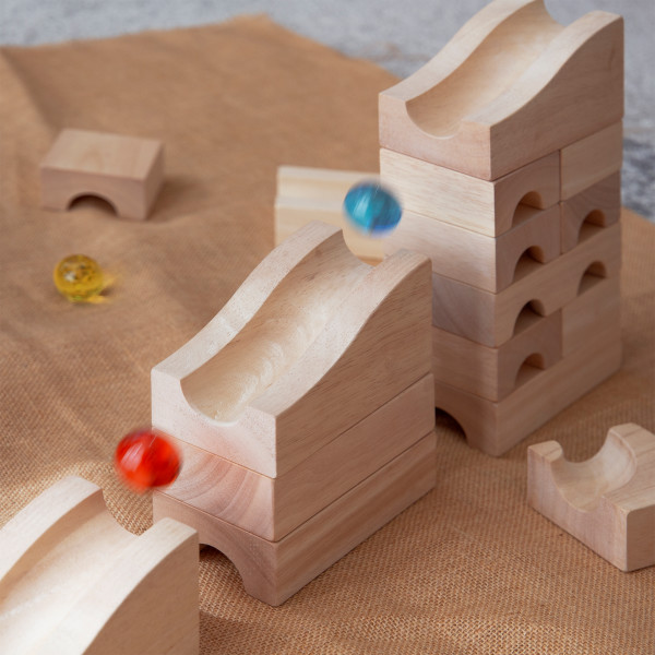 Δημιουργικά παιχνίδια & Κατασκευές Ξύλινο παιχνίδι κατασκευής Marble Run 6