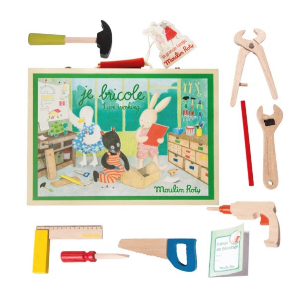 Construction & Imaginary Play Moulin Roty Wooden Tool Case