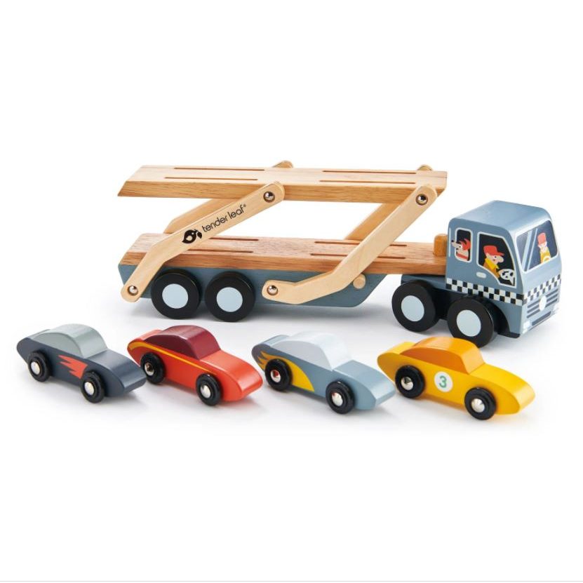 Ξύλινα Παιχνίδια Ξύλινο φορτηγό μεταφοράς αυτοκινήτων