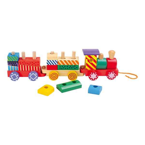 Toys Wooden Train Shapes & Colours