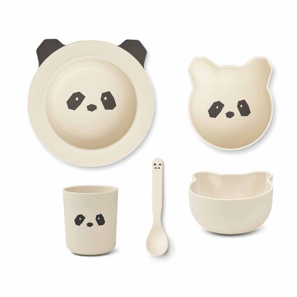 Lifestyle Παιδικό σετ φαγητού / Panda creme